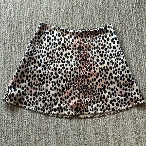 Princess Polly satin cheetah print mini skirt, size 4